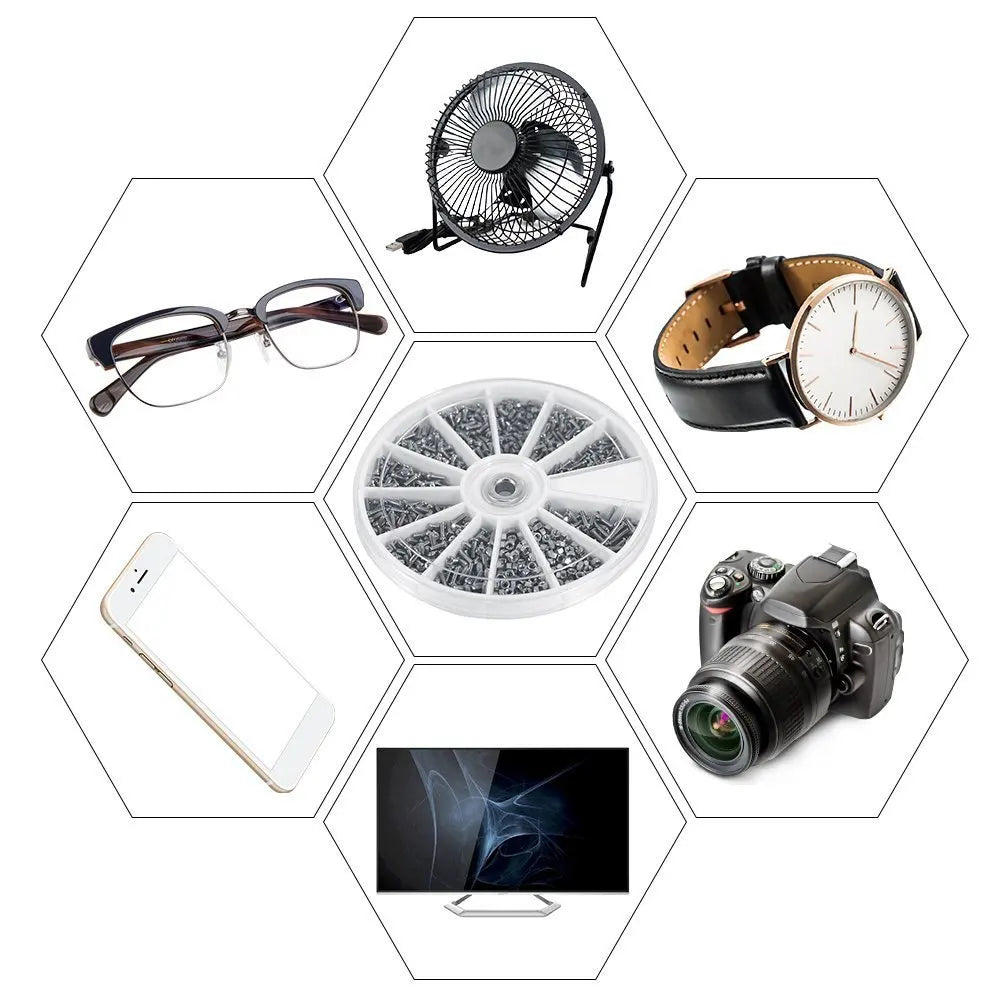 240/600 Pcs EyeGlasses Sunglass Repairing Tool Screws Nuts M1 M1.2 M1.4 M1.6 For Watches Glasswear Phone Tornillos