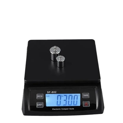 30kg/1g Digital Kitchen Food Scale 1g Precision LCD Display Electronic Balance Stainless Steel Platform Tare Function for Baking