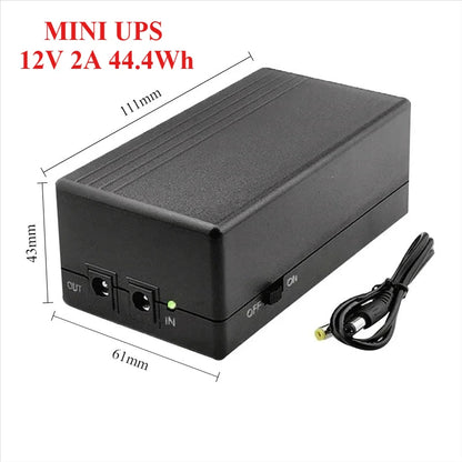 MINI UPS 12V 2A 44.4wh Uninterruptible Power Supply and Backup Power Supply Are Used for Routers Attendance Machines and CCTV