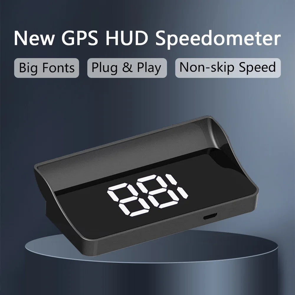 Universal Car Speedometer HUD GPS  Head-Up Display Windshield Speed Projection KMH Speed Digital Display For Vehicles Truck Auto