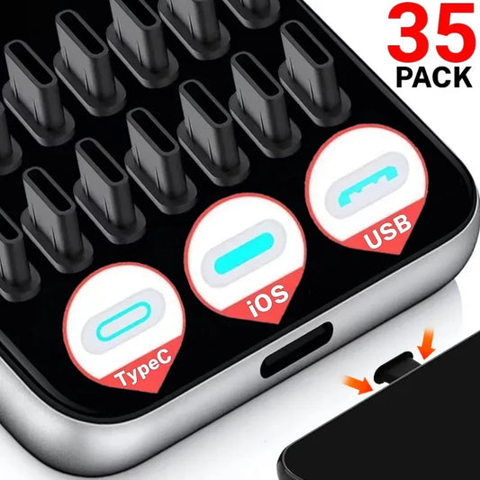 Universal Type-C Dust Plugs Soft Silicone USB C Charging Port Protectors Dustplugs Suitable for iPhone 16 Android Stopper Cap