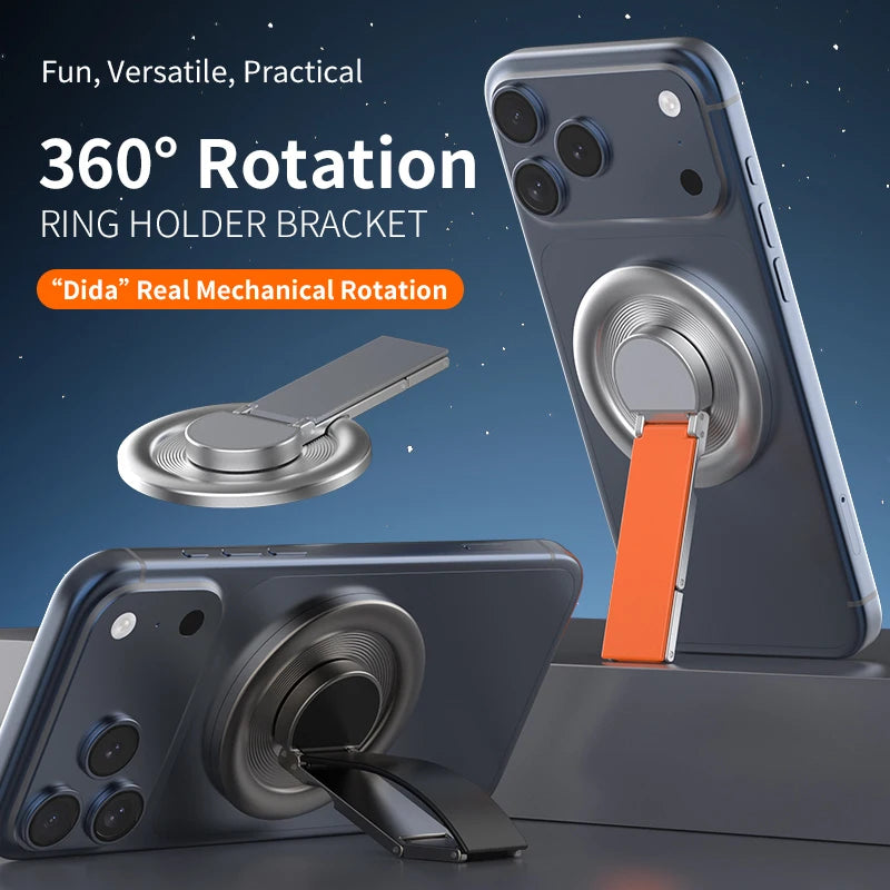 Strong Magnetic Phone Holder for Magsafe 360 Degree Rotation Magnet Finger Ring Stand Compatible For iPhone 17 15 16 Xiaomi