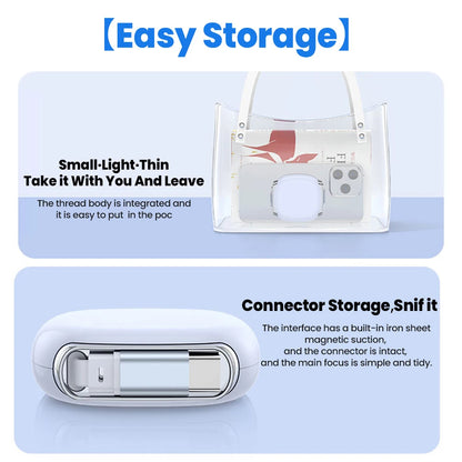 USB C to USB C Cable 100W for iPhone 16 15 Plus Pro Max Retractable Cable For MacBook iPad Fast Charger Cable Charger Data Wire