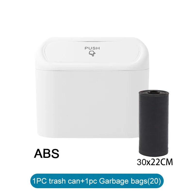 Car Trash Can (with Lid) Contains 60 (300) Garbage Bags, Small Car Trash Can, Leak-proof Mini Car Accessories
