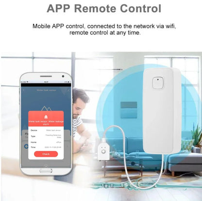 Tuya Smart WiFi Water leakage alarm with free notice by tuya smart life APP water detector 2.4G wifi water sensor battery power