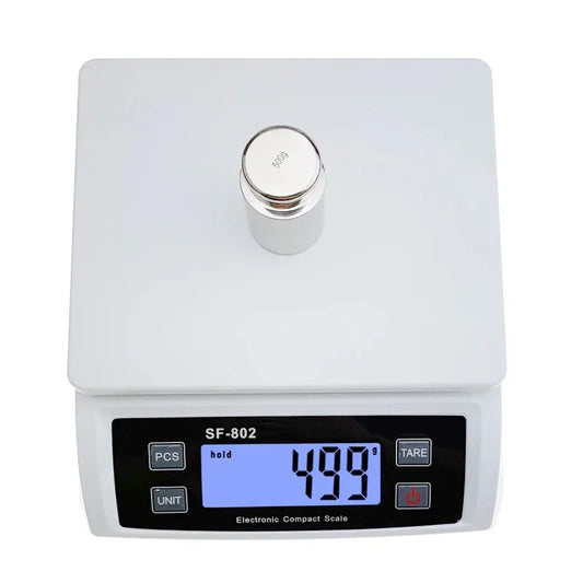 30kg/1g Digital Kitchen Food Scale 1g Precision LCD Display Electronic Balance Stainless Steel Platform Tare Function for Baking