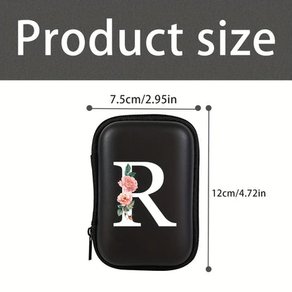 Electronics Organizer Bag for Data Cable Charger Storage Bag ，Earphone Case Headphone EVA Earbud Holder - Travel Cable Case