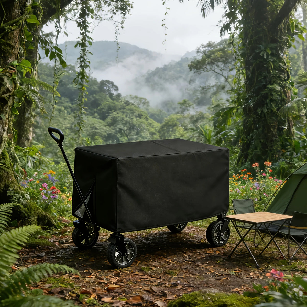 Multifunctional Foldable Cart Cover, Suitable for Most Outdoor Utility Carts. Suitable for Various Weather Conditions.