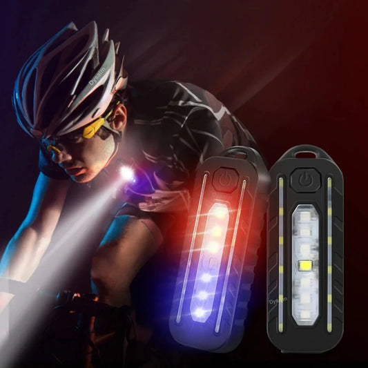 USB Recharge LED Flashlight Work Light Keychain Flashlight for Shoulder Clip Lights Warning Flashing Light Outdoor Lamp