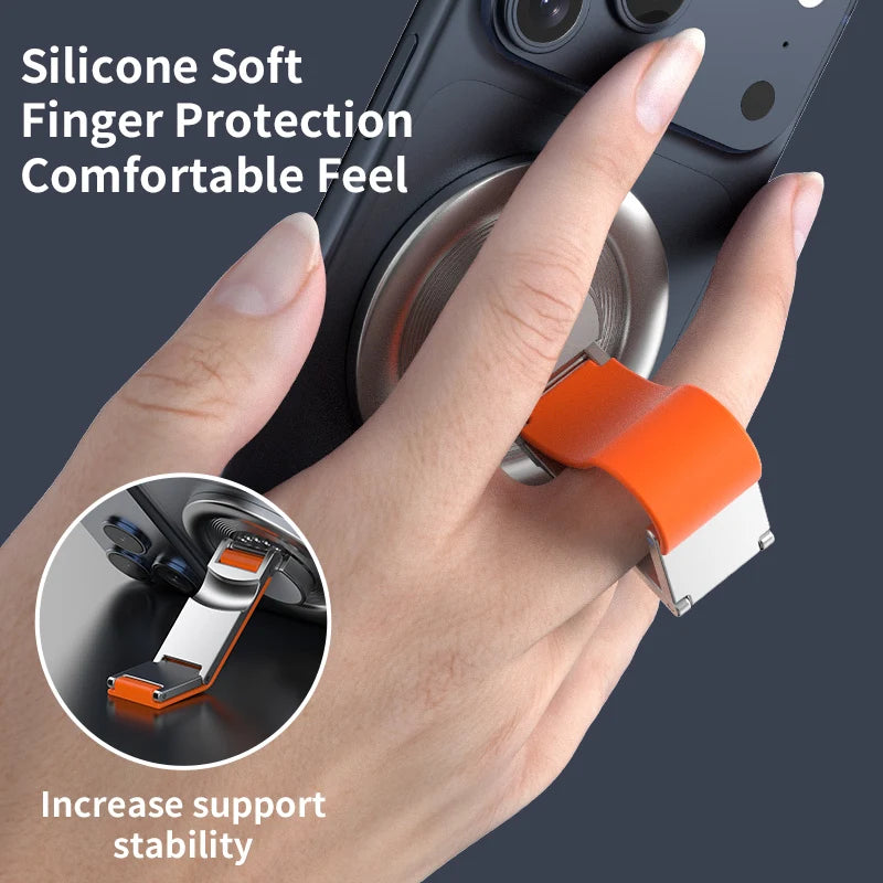 Strong Magnetic Phone Holder for Magsafe 360 Degree Rotation Magnet Finger Ring Stand Compatible For iPhone 17 15 16 Xiaomi