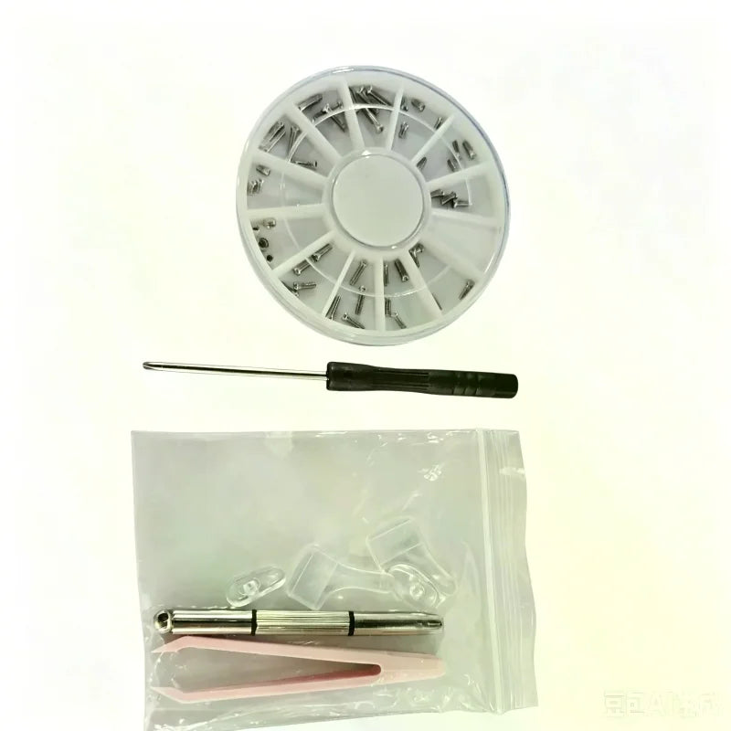 1 Set Eye Glasses Repair Kit With Screws Eyeglass Repair Tools Eyeglass Wrench Mini Screwdriver Fixing Plastic Replacement Parts